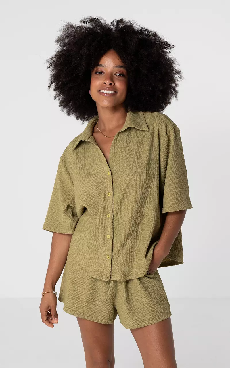 Locker fallende Bluse Kaki