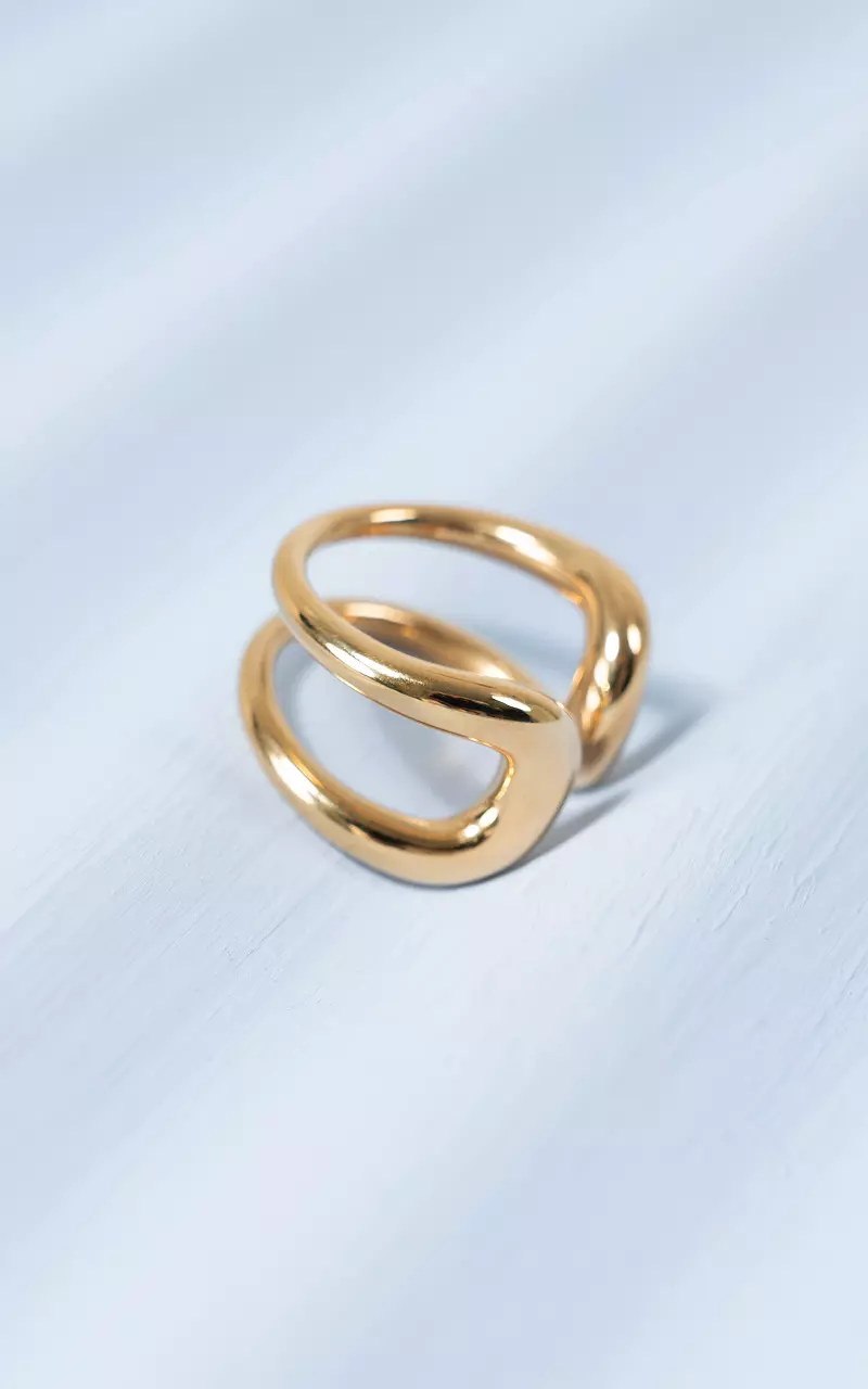 Ring made of stainless steel Gold