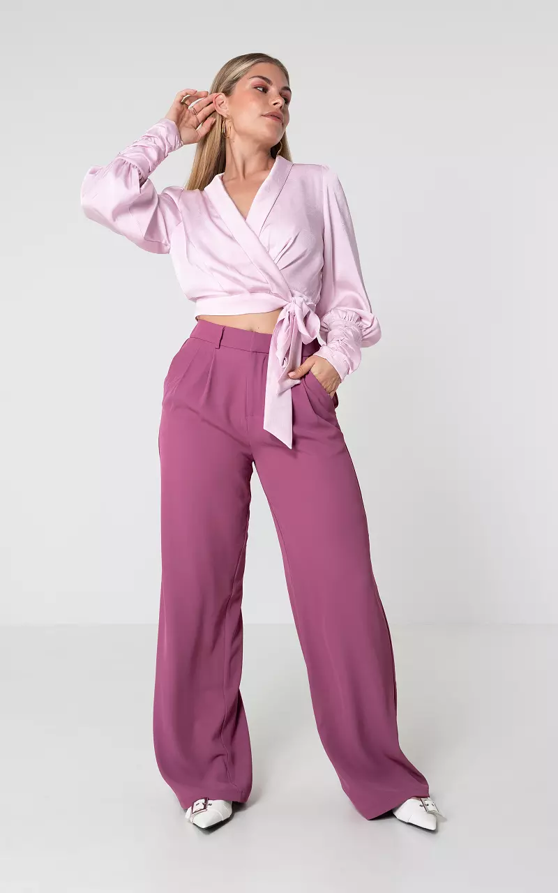 Wide leg pantalon Mauve Pink