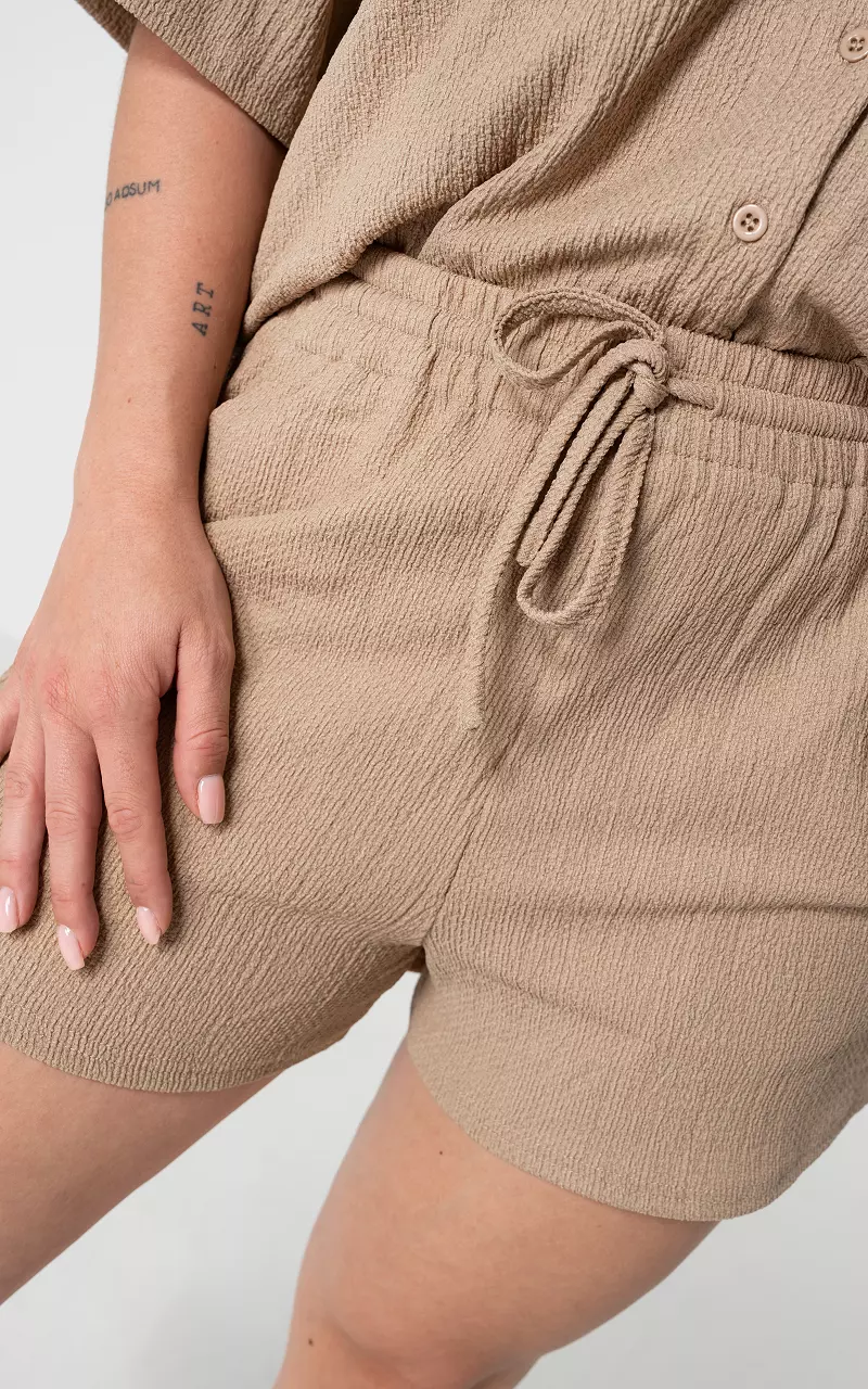 Structured shorts Light Brown