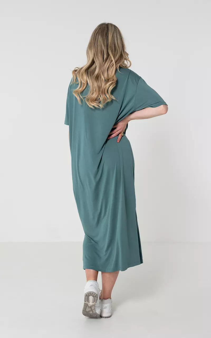 T-shirt model jurk met ronde hals Mint