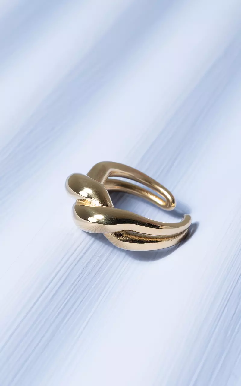 Ring made of stainless steel Gold