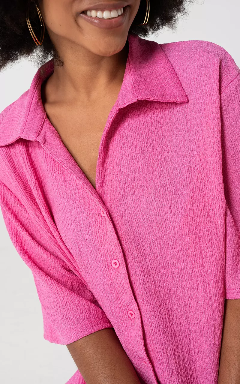 Locker fallende Bluse Pink