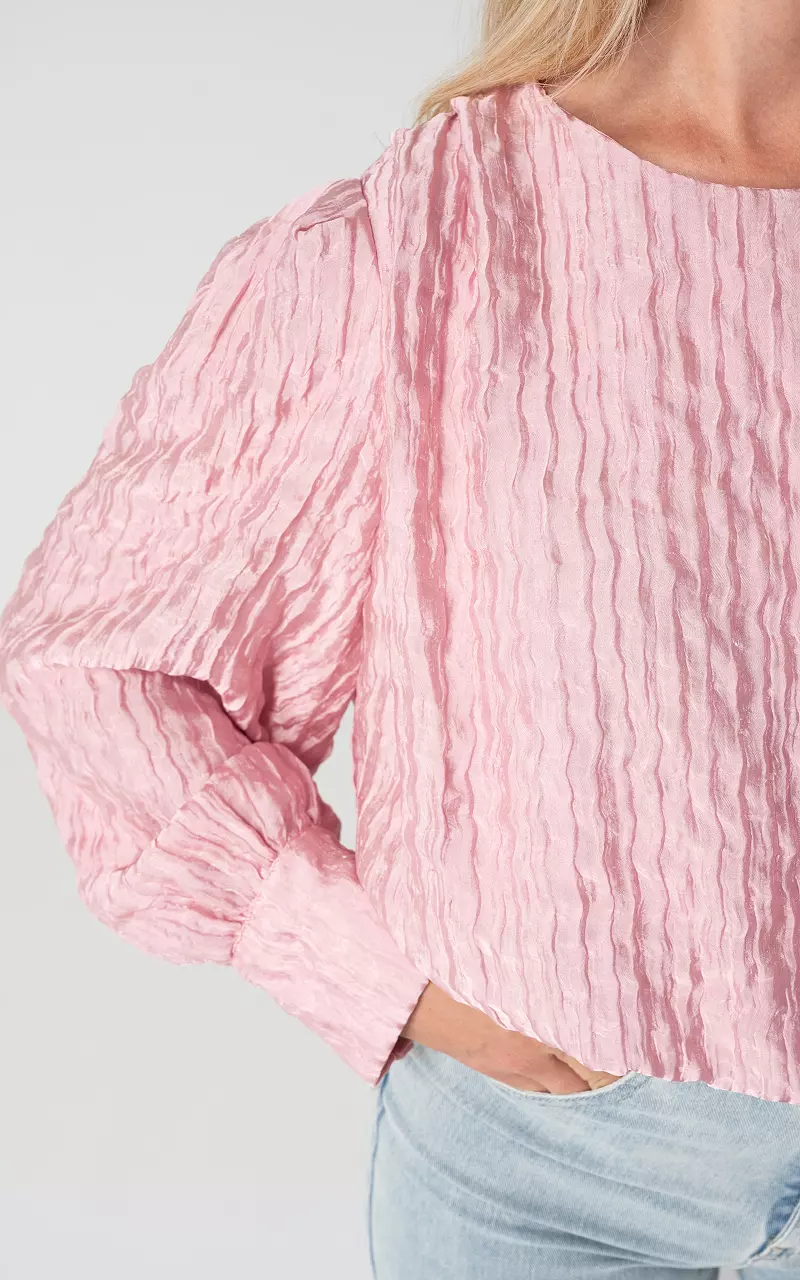 Top mit Keyholeverschluss Hellrosa