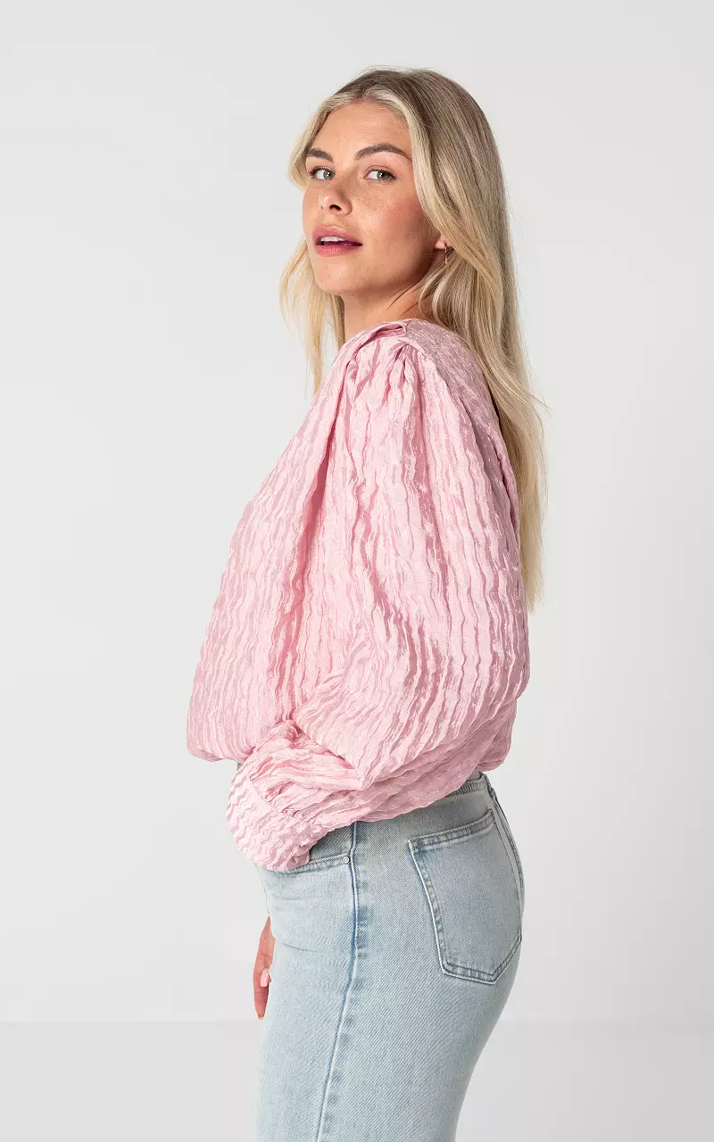 Top mit Keyholeverschluss Hellrosa