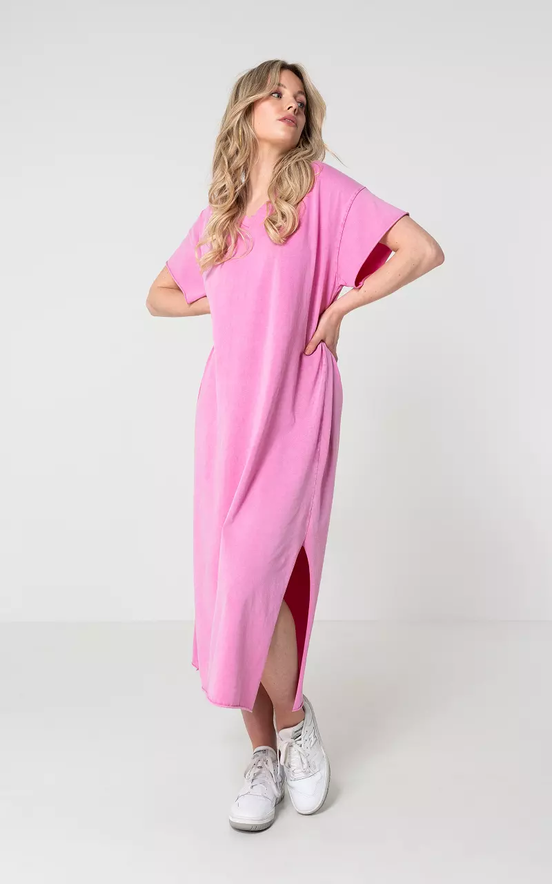 Long t-shirt dress Pink