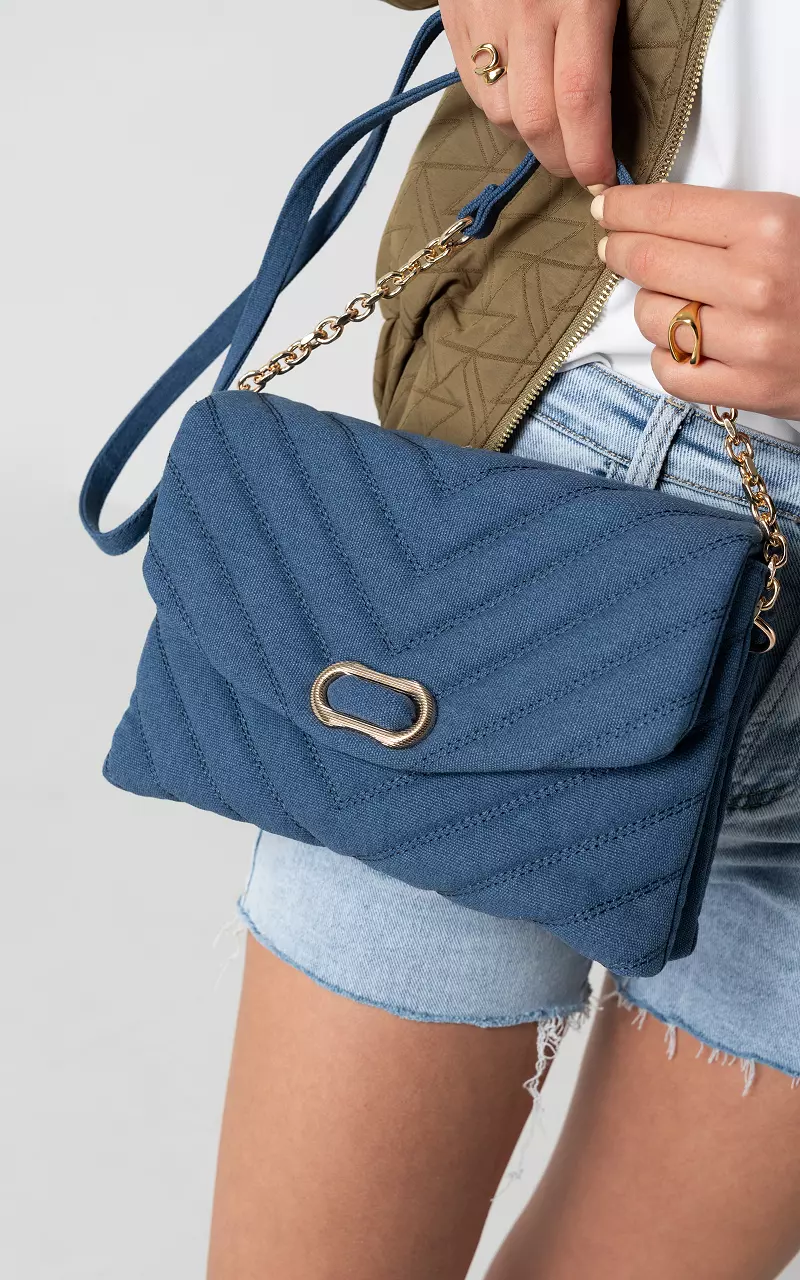 Tasche mit goldfarbenen Details Blau