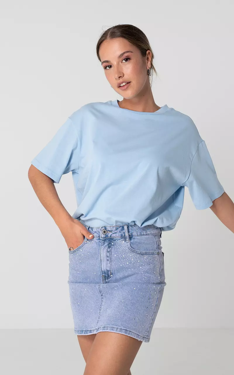 Denim skirt with rhinestones | Guts & Gusto | GUTSGUSTO.COM
