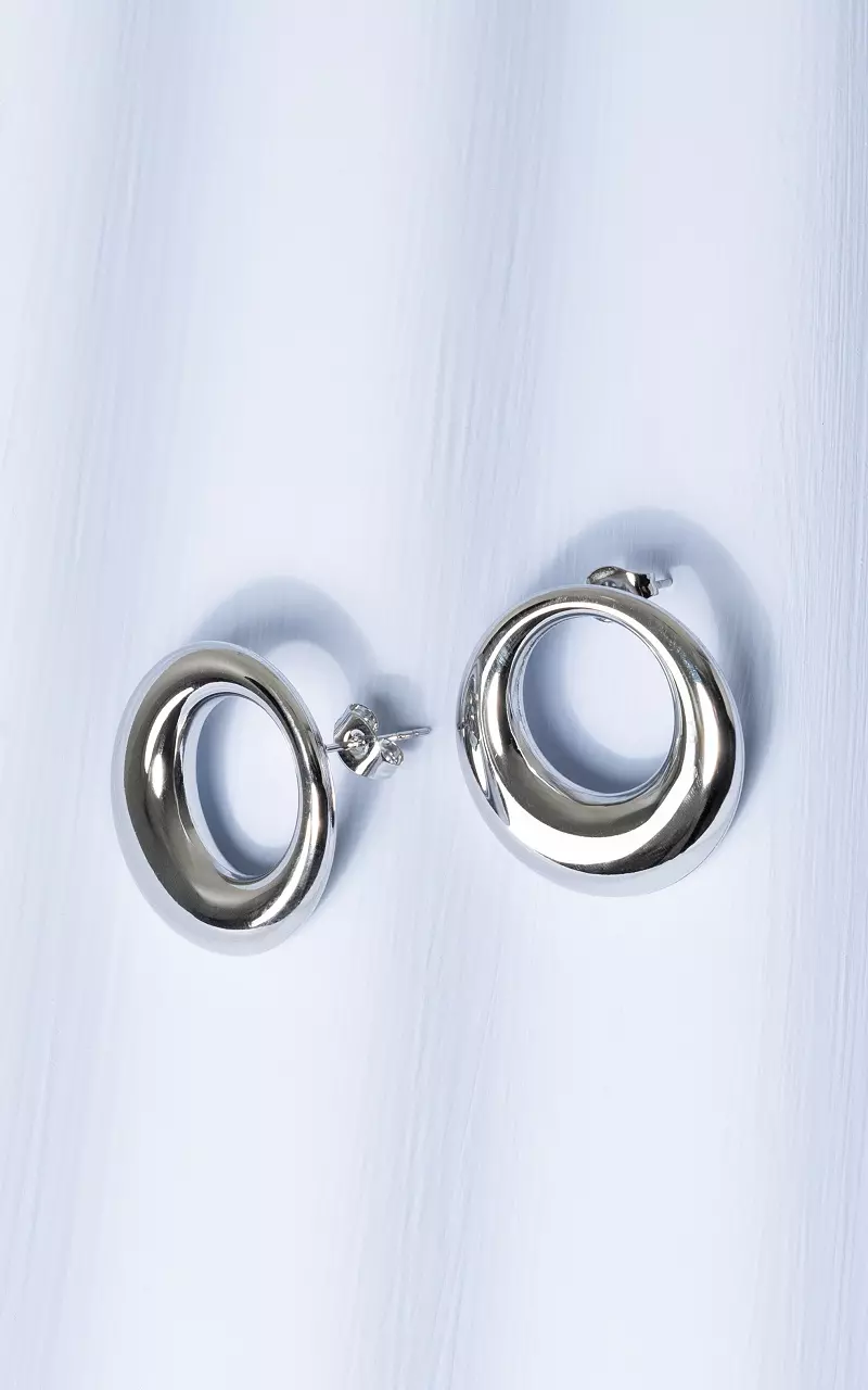 Earrings made of stainless steel Silver