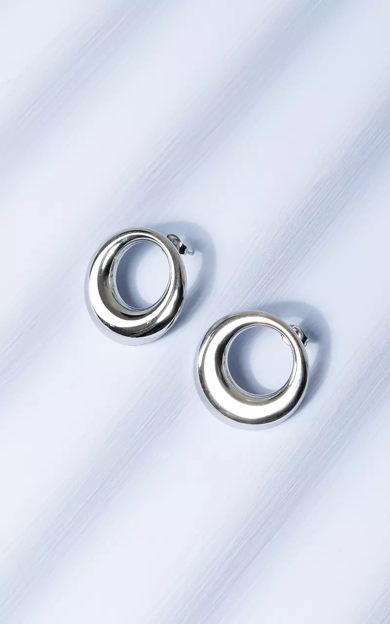 Earrings made of stainless steel Silver