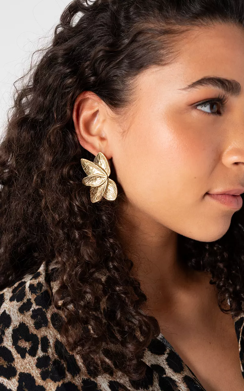 Blumen-Ohrringe Gold