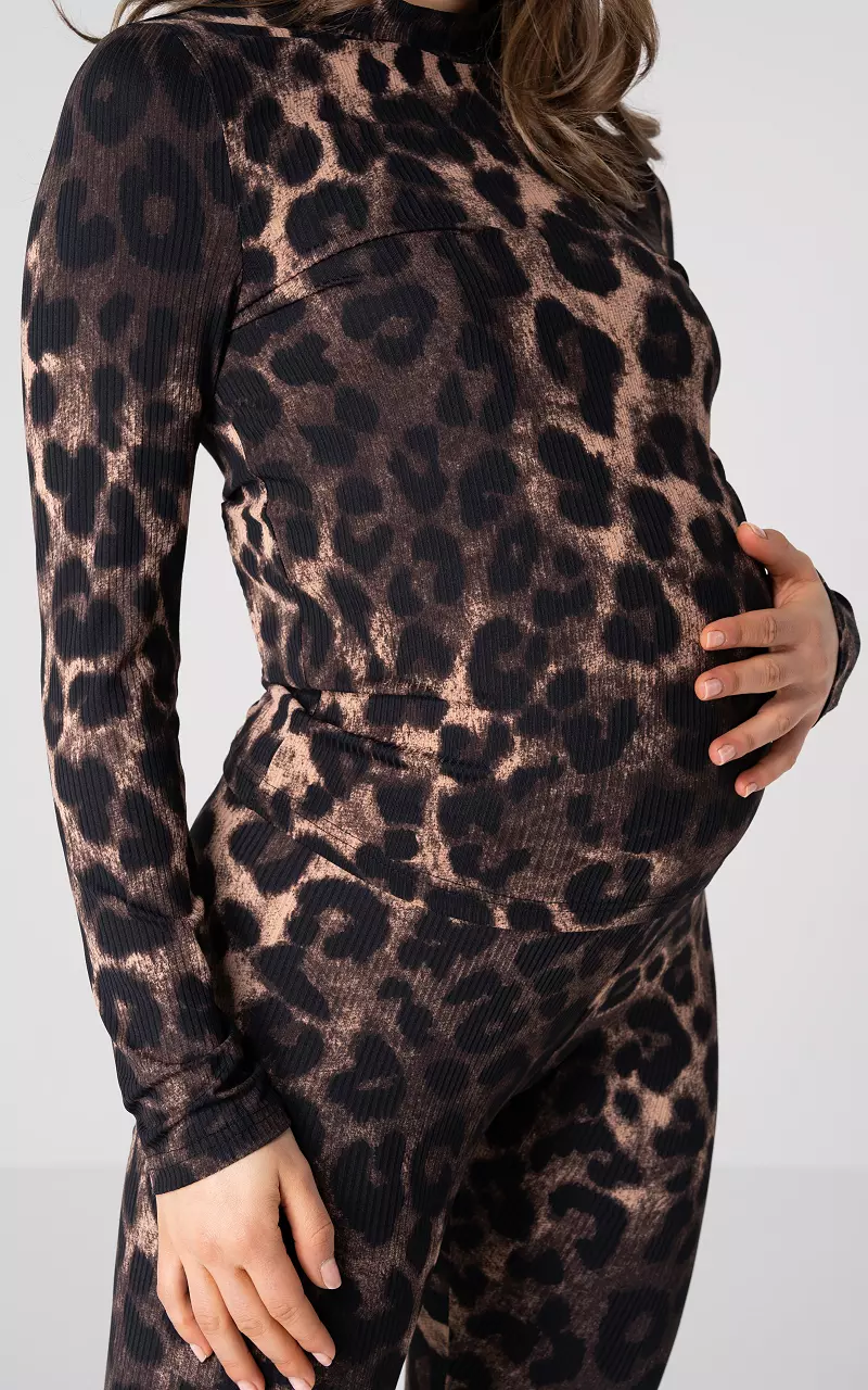 Leo-Top mit Stehkragen Leopard