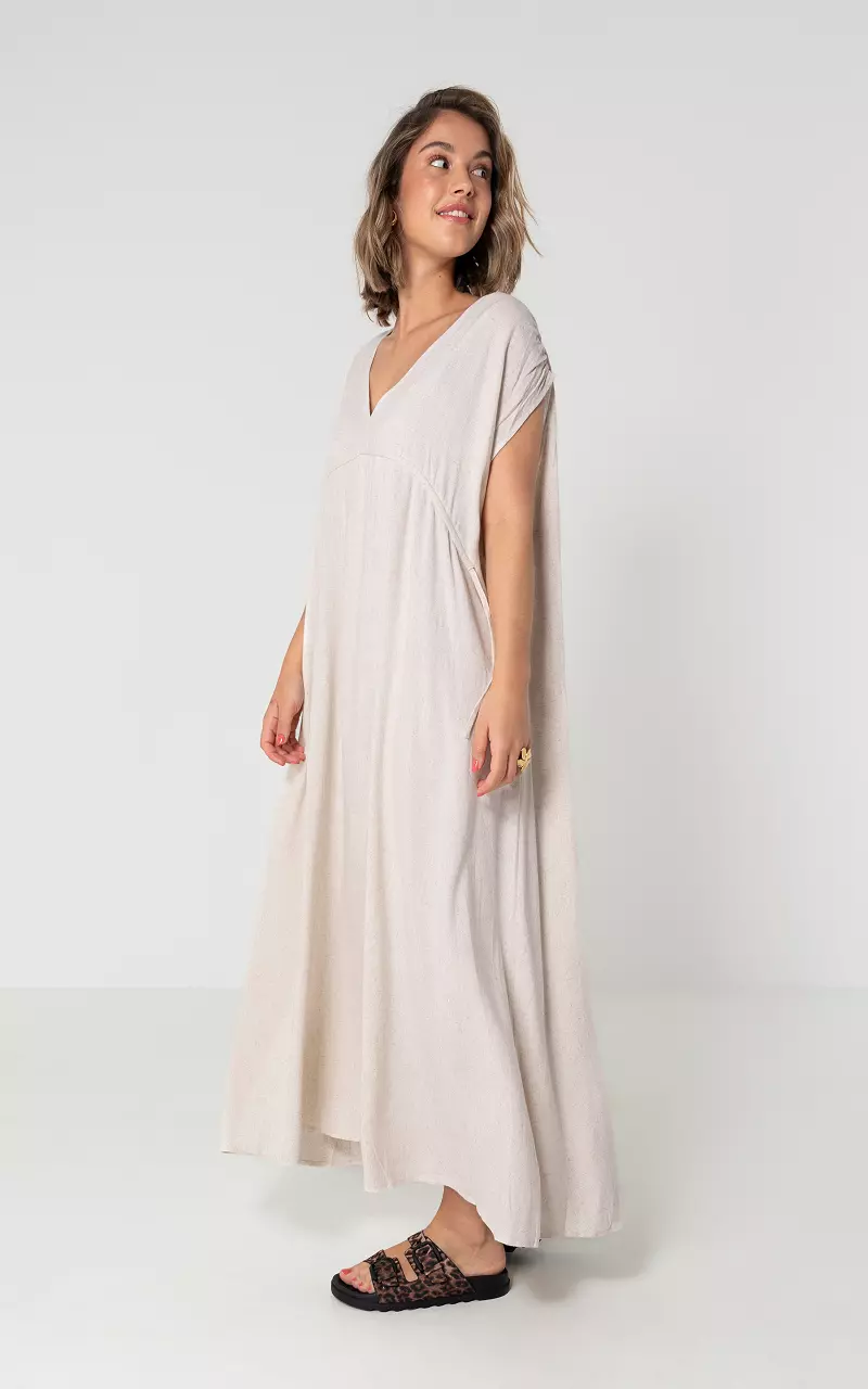 Beige maxi jurk sale