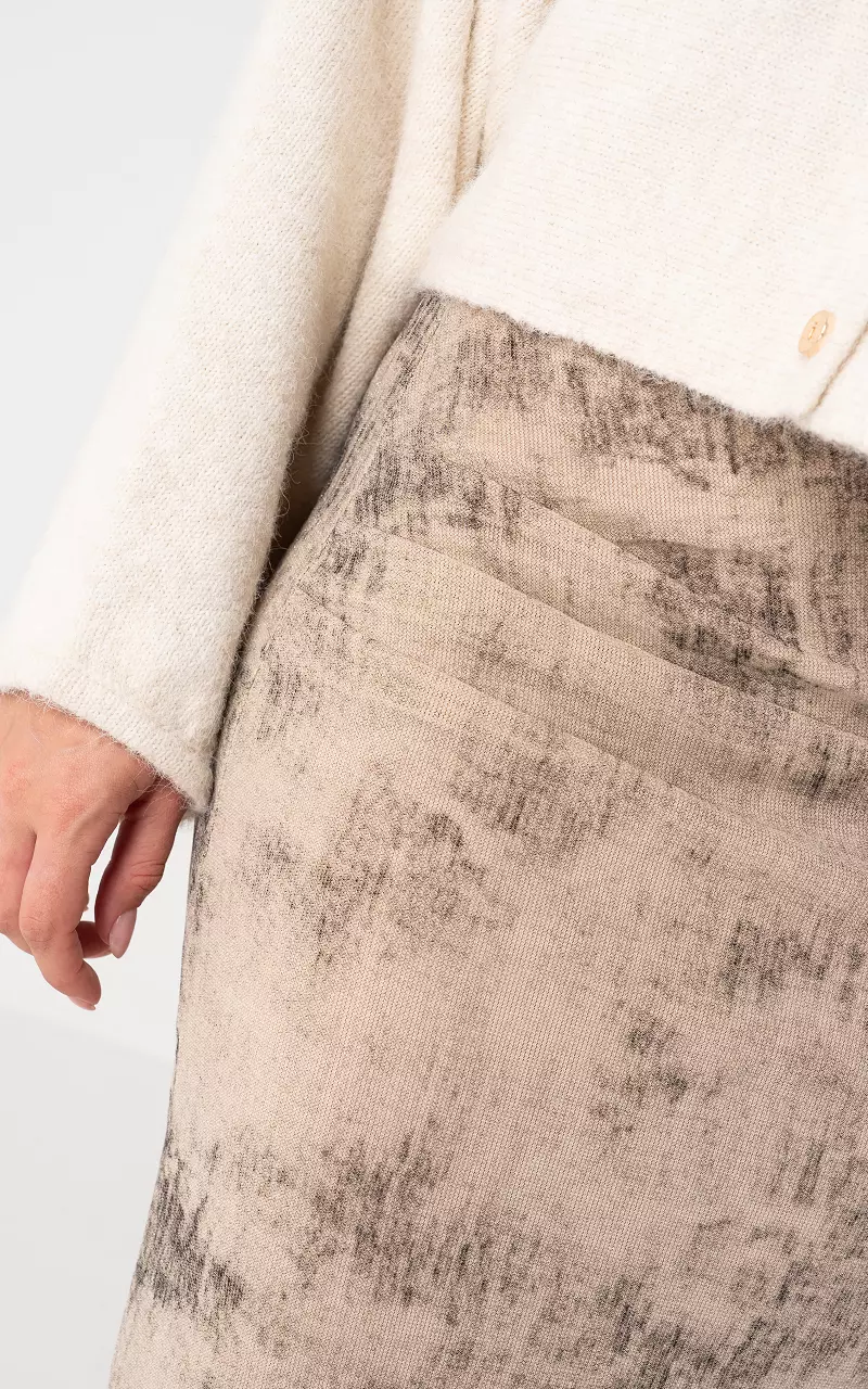 Skirt with glitter detail Taupe Grey