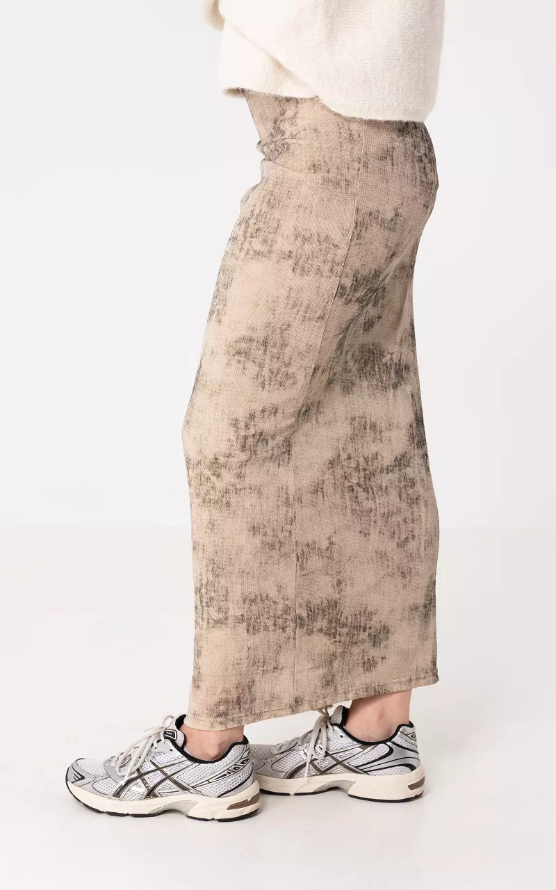 Skirt with glitter detail Taupe Grey