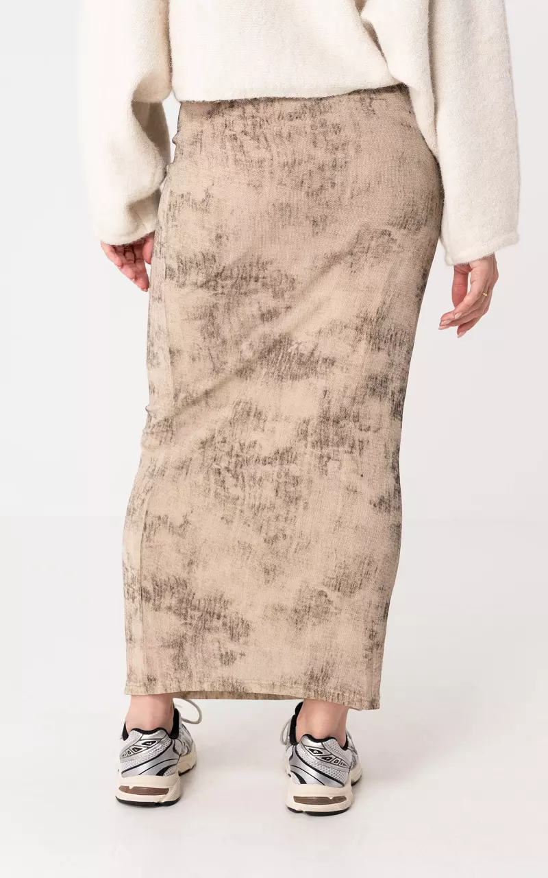 Skirt with glitter detail Taupe Grey