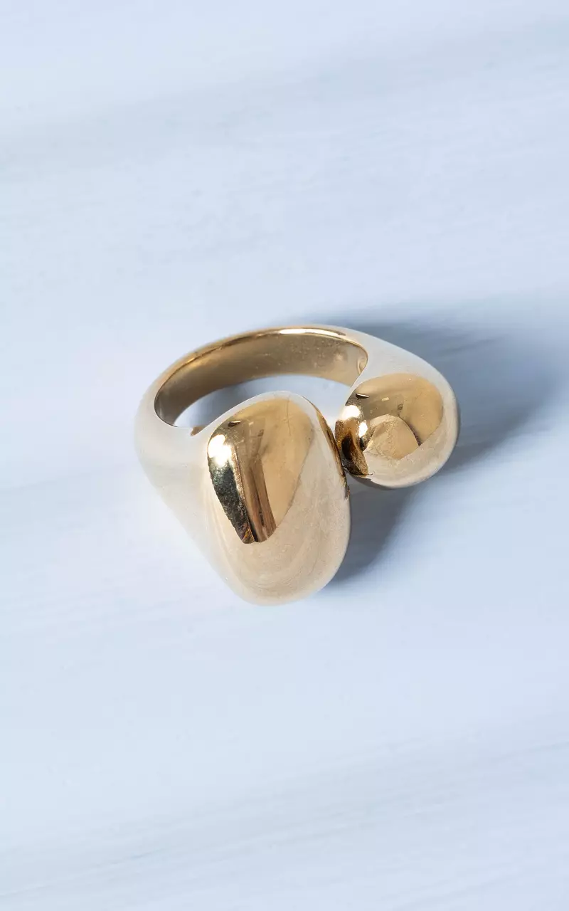 Ring made of stainless steel Gold