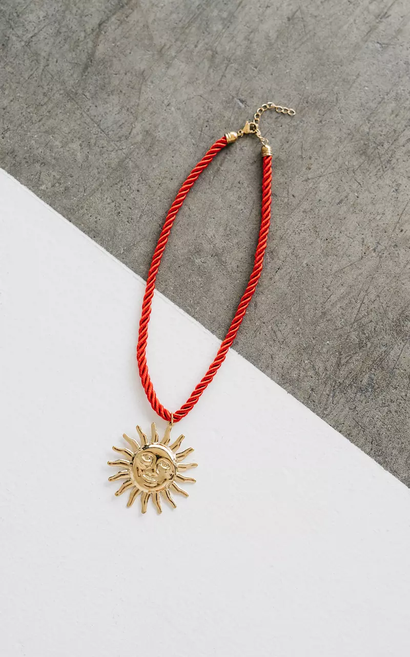 Ketting met hanger Rood Goud
