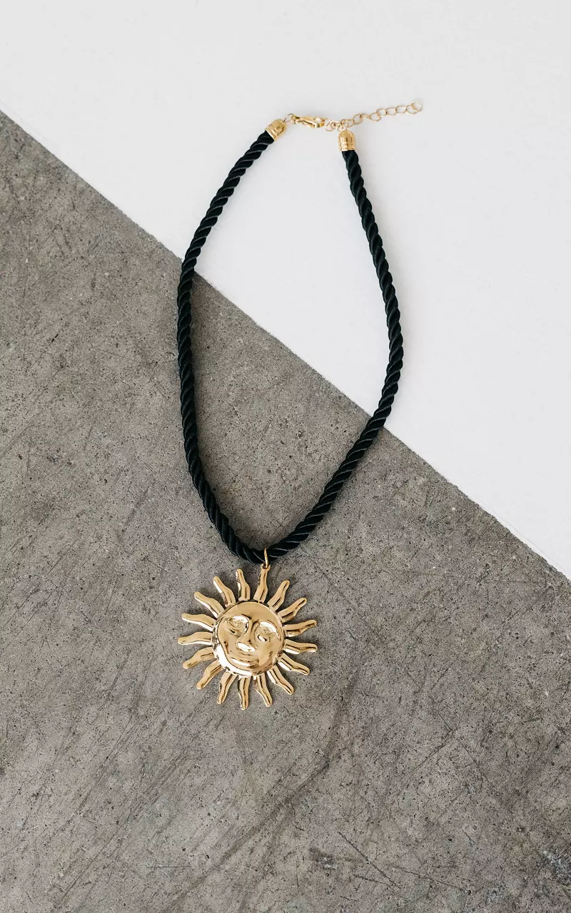 Ketting met hanger Zwart Goud