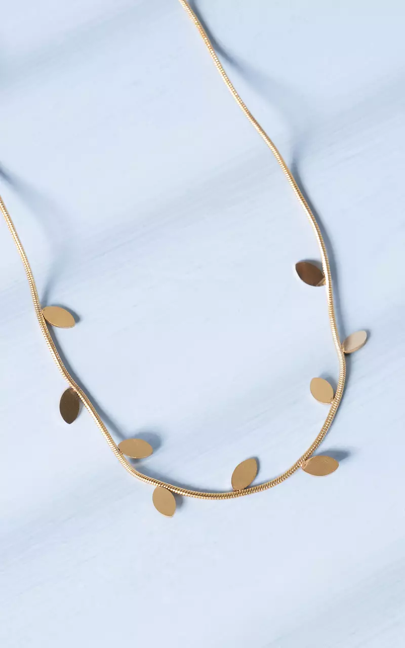 Kette mit Blättermotiv Gold