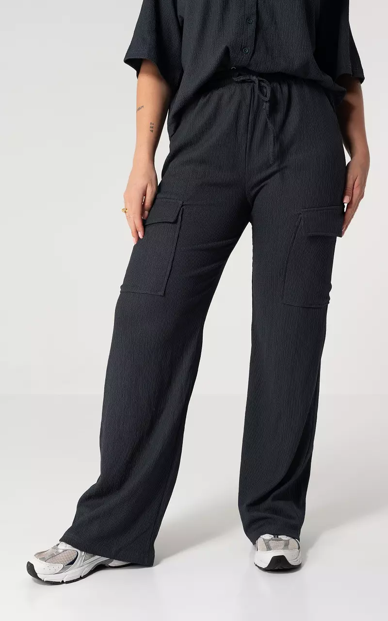 Cargo wide leg trousers Dark Grey