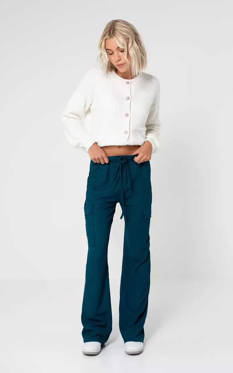 Cargo Wide Leg Hose Petrol