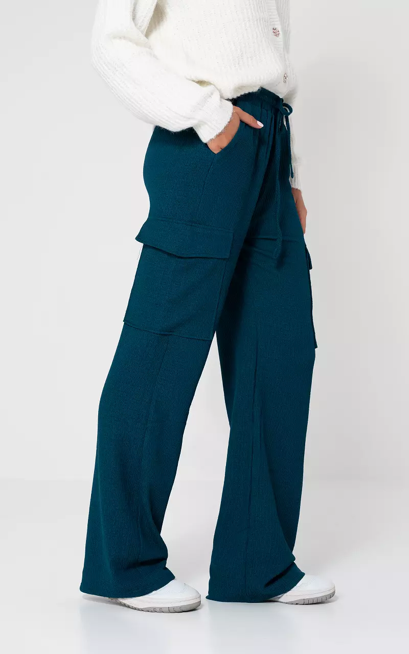 Cargo Wide Leg Hose Petrol