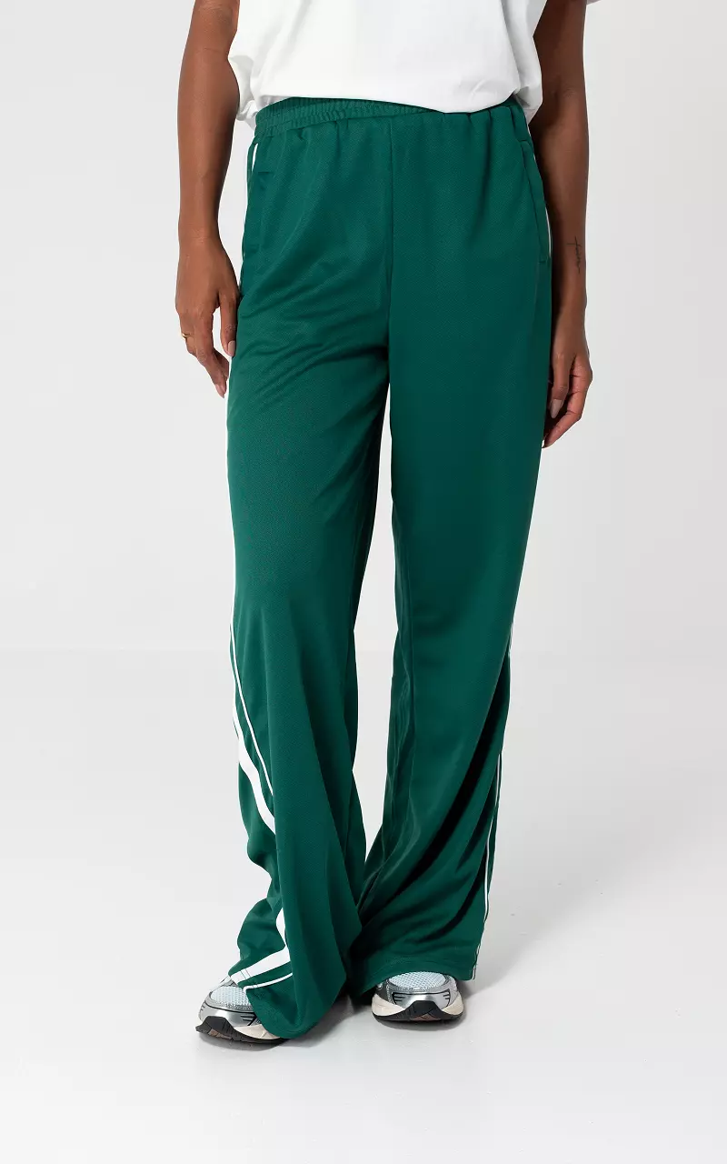 Striped pants Green White