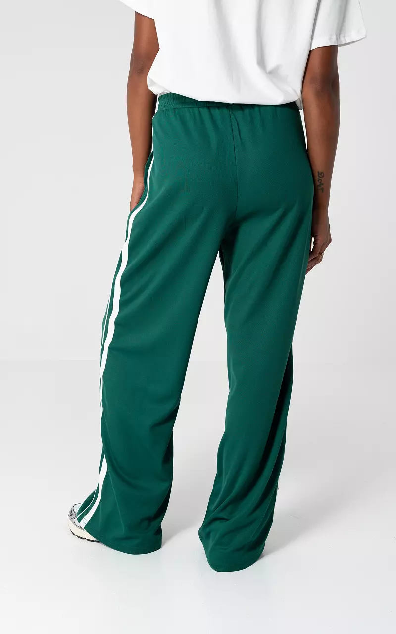 Striped pants Green White