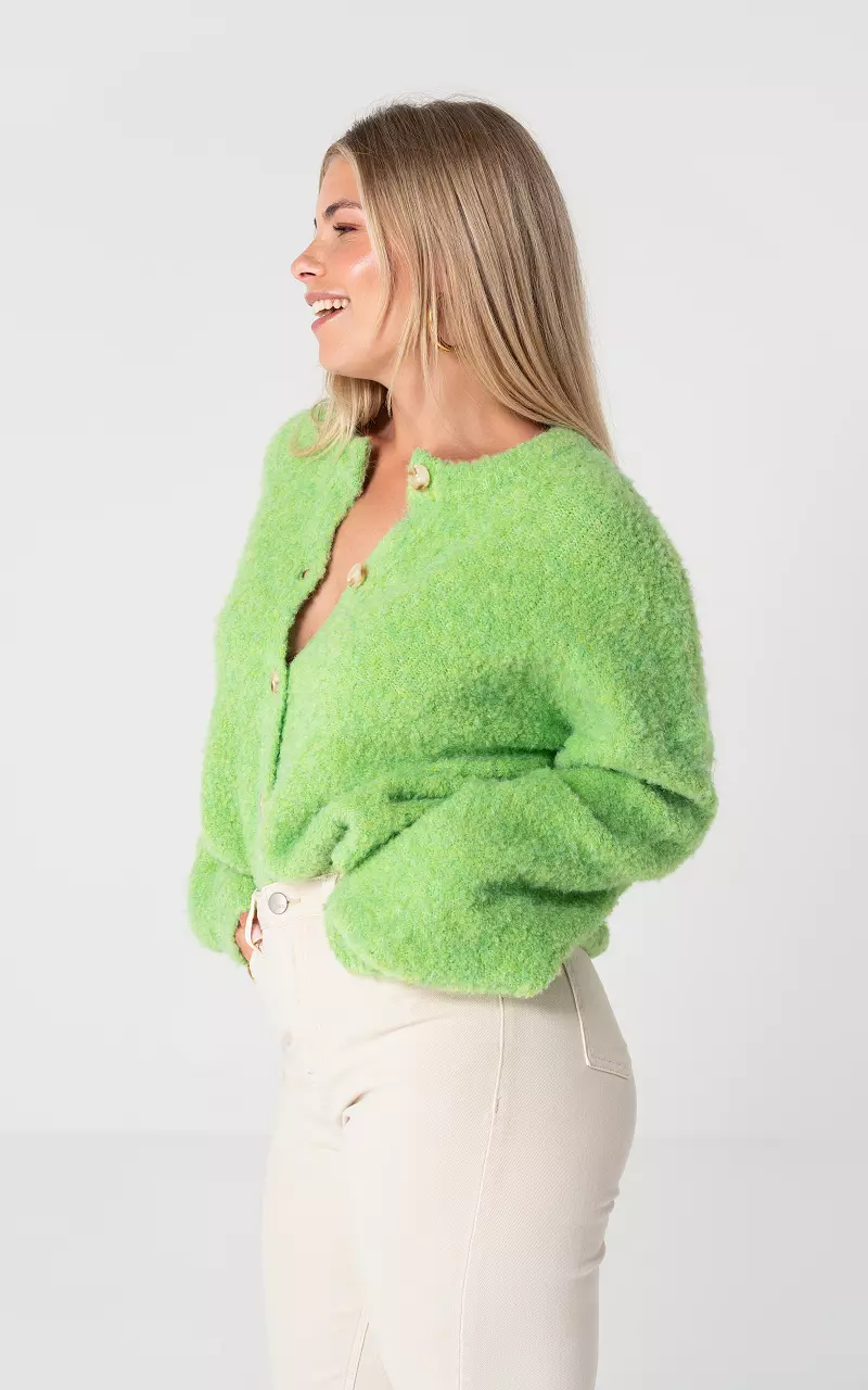 Vest met knopen Lichtgroen