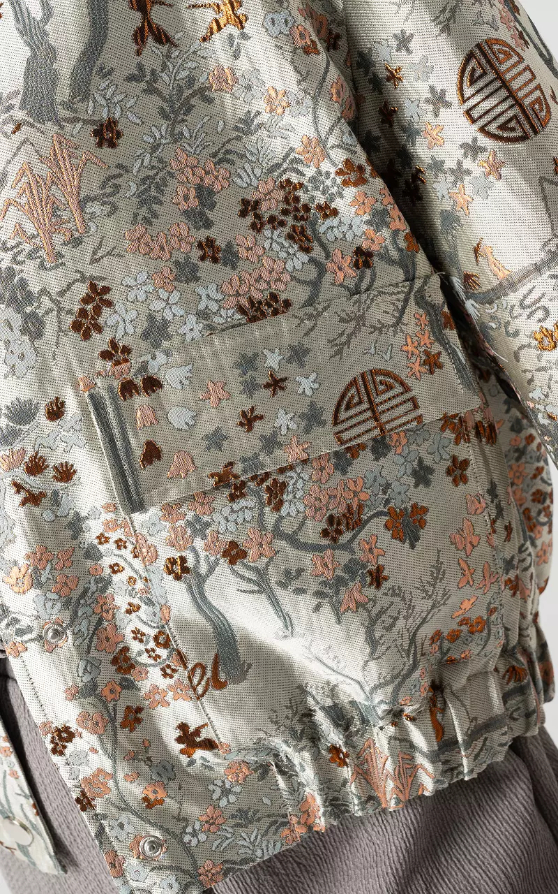 Bomber jacket with print Grey Light Grey