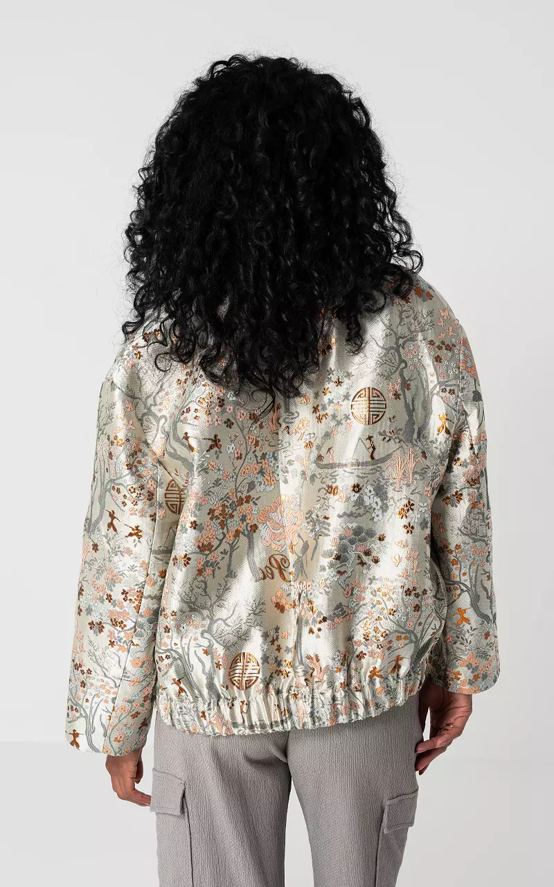 Bomber jacket with print Grey Light Grey