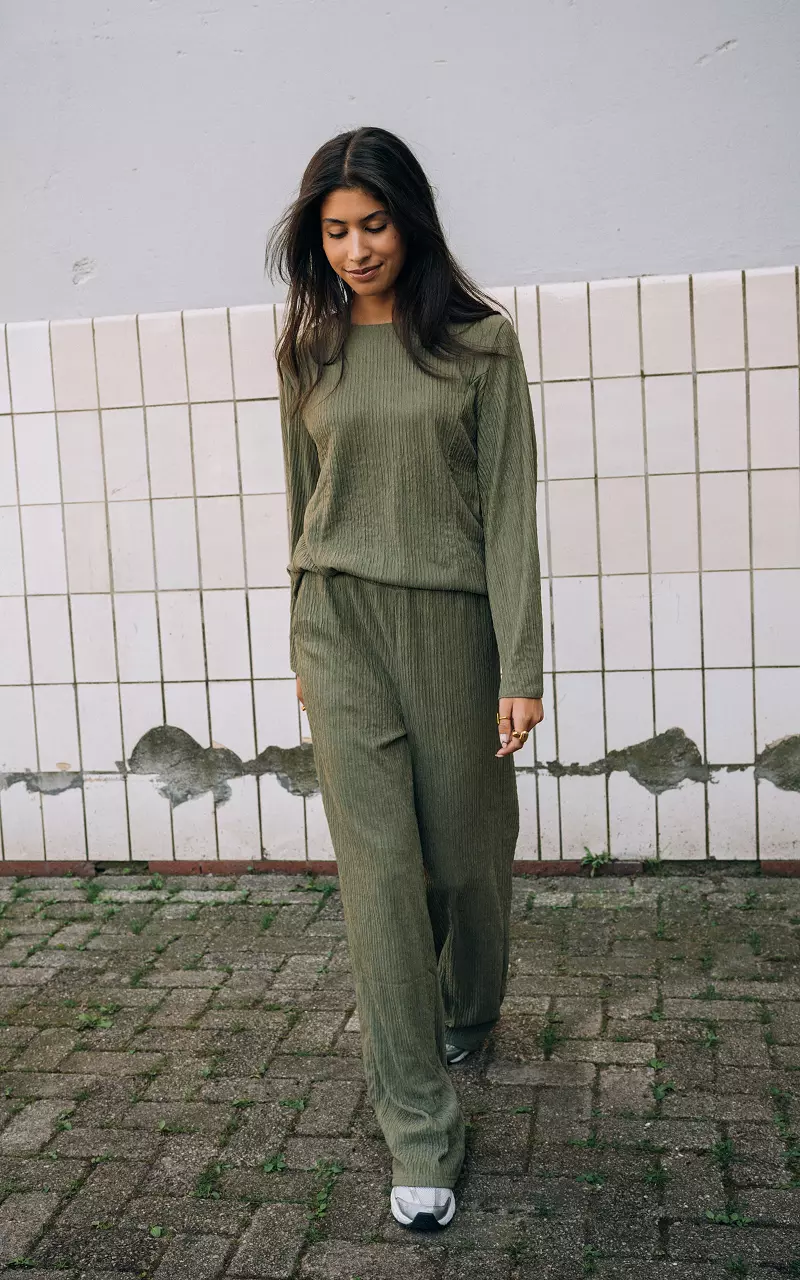 Loose-fitting pants Kaki