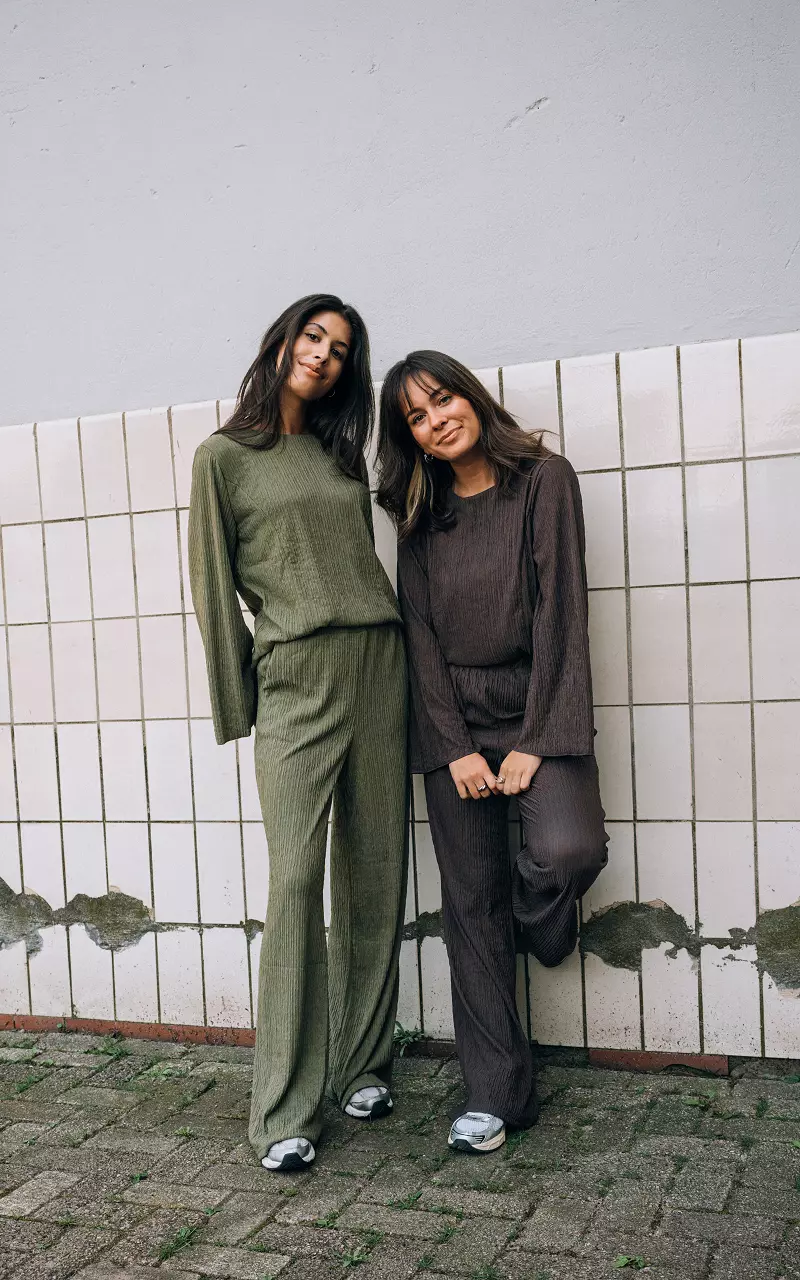 Loose-fitting pants Kaki