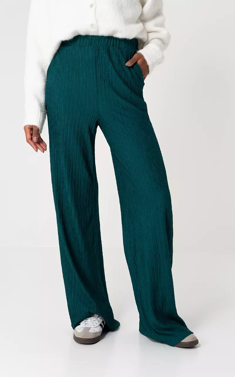 Loose-fitting pants Petrol