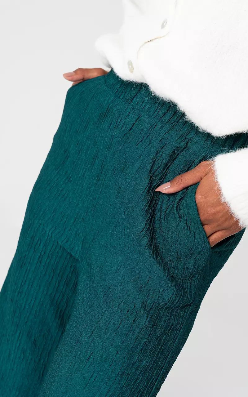 Loose-fitting pants Petrol