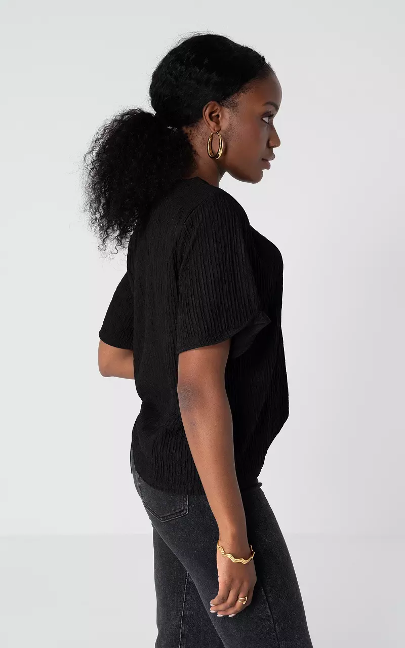 Top with structure Black