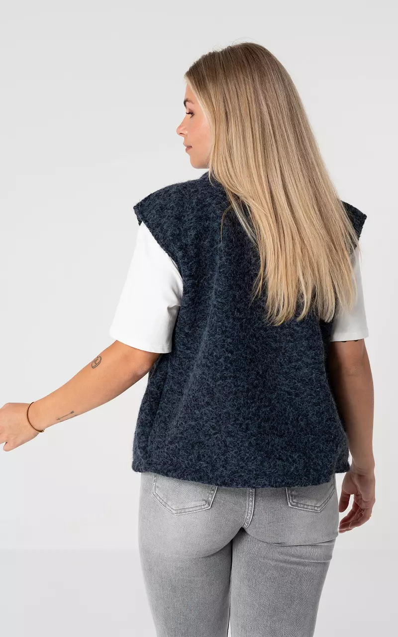 Gilet met twee steekzakken Donkerblauw