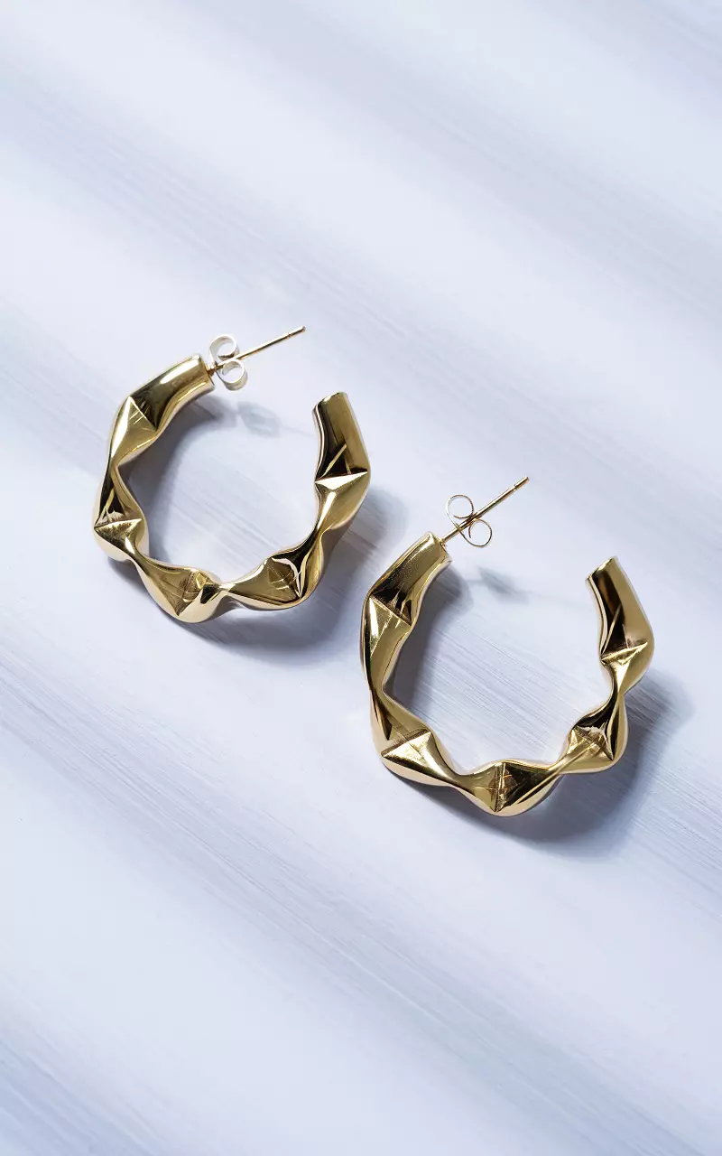 Earrings made of stainless steel Gold