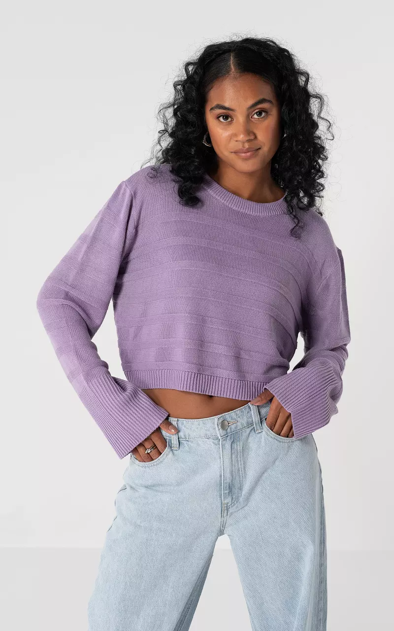 Cropped Pullover Lila