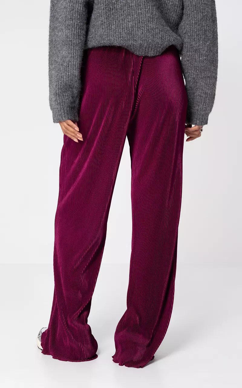 Plisseehose mit Kordelzug Bordeaux