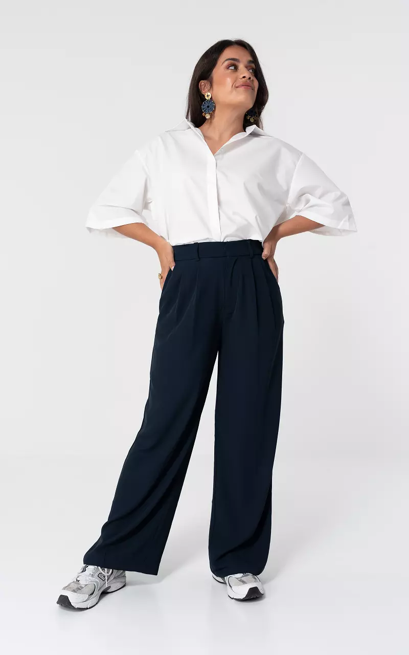 Wide leg pantalon Dark Blue Dark Blue