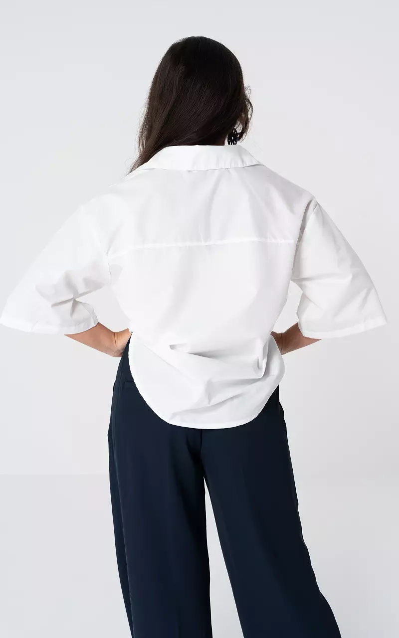 Bluse mit kurzen Ärmeln Weiß