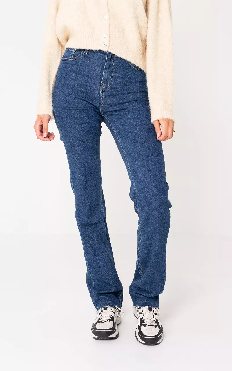 Straight fit high waist jeans Shuttle Dark Blue