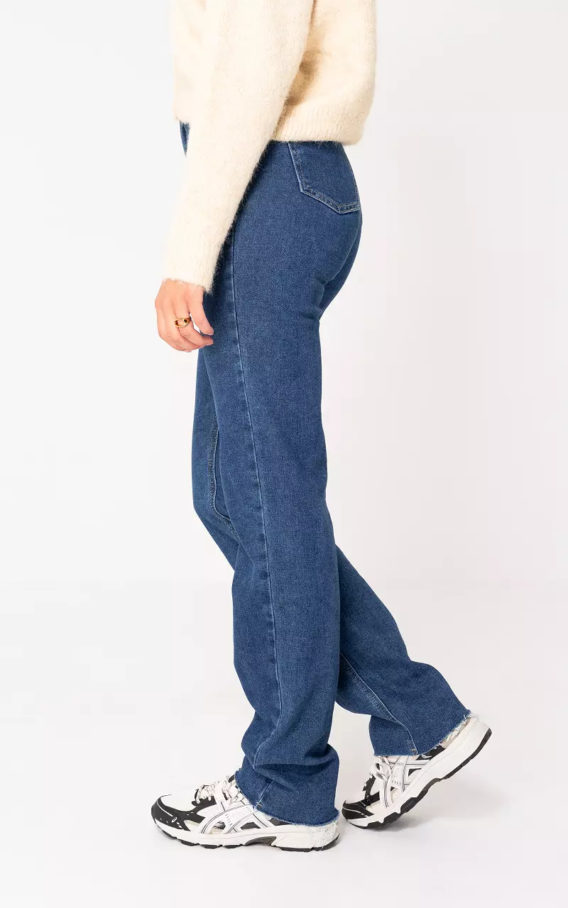 Straight fit high waist jeans Shuttle Dark Blue