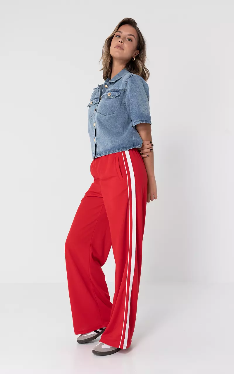 Striped pants Red White