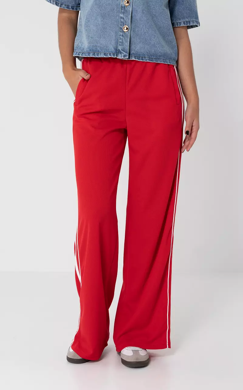 Striped pants Red White
