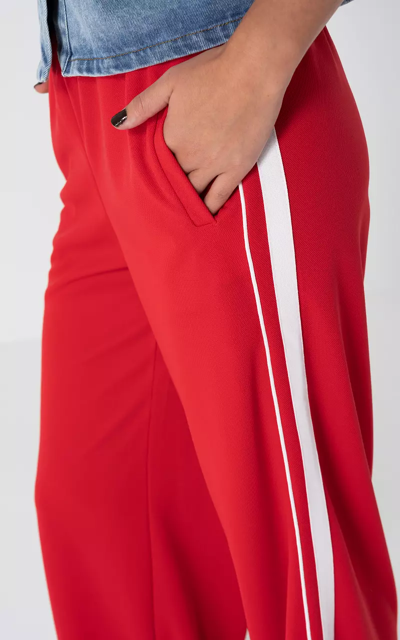 Striped pants Red White