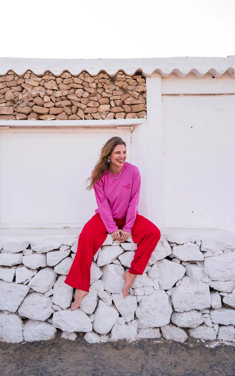 Striped pants Red White