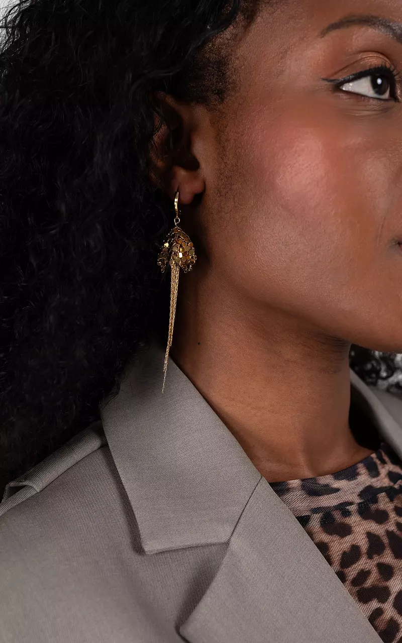 Ohrringe mit Kettengliedern Gold
